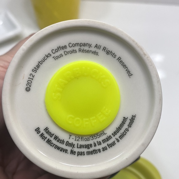 2012 Starbucks Minecraft Pixelated Travel Ceramic Coffee/Drink Mug w/Lid 12 OZ - Picture 2 of 9